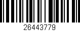 Código de barras (EAN, GTIN, SKU, ISBN): '26443779'
