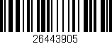 Código de barras (EAN, GTIN, SKU, ISBN): '26443905'
