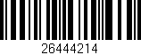 Código de barras (EAN, GTIN, SKU, ISBN): '26444214'