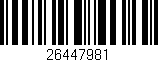 Código de barras (EAN, GTIN, SKU, ISBN): '26447981'