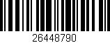 Código de barras (EAN, GTIN, SKU, ISBN): '26448790'