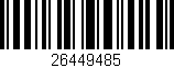 Código de barras (EAN, GTIN, SKU, ISBN): '26449485'