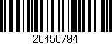 Código de barras (EAN, GTIN, SKU, ISBN): '26450794'