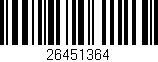 Código de barras (EAN, GTIN, SKU, ISBN): '26451364'