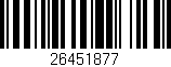 Código de barras (EAN, GTIN, SKU, ISBN): '26451877'