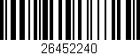 Código de barras (EAN, GTIN, SKU, ISBN): '26452240'