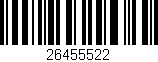 Código de barras (EAN, GTIN, SKU, ISBN): '26455522'