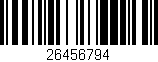 Código de barras (EAN, GTIN, SKU, ISBN): '26456794'