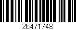 Código de barras (EAN, GTIN, SKU, ISBN): '26471748'