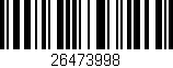 Código de barras (EAN, GTIN, SKU, ISBN): '26473998'