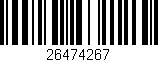 Código de barras (EAN, GTIN, SKU, ISBN): '26474267'