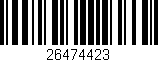 Código de barras (EAN, GTIN, SKU, ISBN): '26474423'