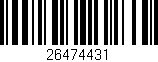 Código de barras (EAN, GTIN, SKU, ISBN): '26474431'