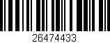 Código de barras (EAN, GTIN, SKU, ISBN): '26474433'