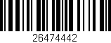 Código de barras (EAN, GTIN, SKU, ISBN): '26474442'
