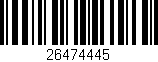 Código de barras (EAN, GTIN, SKU, ISBN): '26474445'