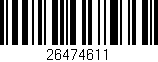 Código de barras (EAN, GTIN, SKU, ISBN): '26474611'