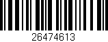Código de barras (EAN, GTIN, SKU, ISBN): '26474613'