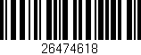 Código de barras (EAN, GTIN, SKU, ISBN): '26474618'