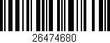 Código de barras (EAN, GTIN, SKU, ISBN): '26474680'