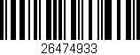 Código de barras (EAN, GTIN, SKU, ISBN): '26474933'