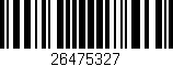 Código de barras (EAN, GTIN, SKU, ISBN): '26475327'