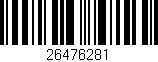 Código de barras (EAN, GTIN, SKU, ISBN): '26476281'