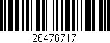 Código de barras (EAN, GTIN, SKU, ISBN): '26476717'