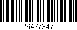 Código de barras (EAN, GTIN, SKU, ISBN): '26477347'