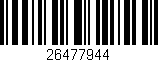 Código de barras (EAN, GTIN, SKU, ISBN): '26477944'