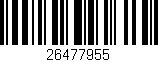 Código de barras (EAN, GTIN, SKU, ISBN): '26477955'