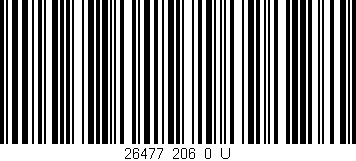 Código de barras (EAN, GTIN, SKU, ISBN): '26477_206_0_U'
