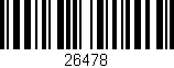 Código de barras (EAN, GTIN, SKU, ISBN): '26478'