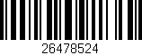 Código de barras (EAN, GTIN, SKU, ISBN): '26478524'