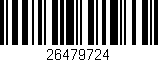 Código de barras (EAN, GTIN, SKU, ISBN): '26479724'
