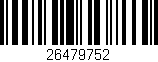 Código de barras (EAN, GTIN, SKU, ISBN): '26479752'