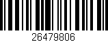 Código de barras (EAN, GTIN, SKU, ISBN): '26479806'