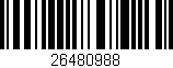 Código de barras (EAN, GTIN, SKU, ISBN): '26480988'