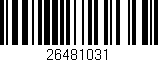 Código de barras (EAN, GTIN, SKU, ISBN): '26481031'
