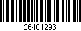 Código de barras (EAN, GTIN, SKU, ISBN): '26481296'