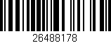 Código de barras (EAN, GTIN, SKU, ISBN): '26488178'