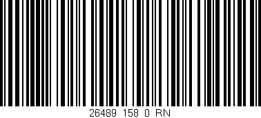 Código de barras (EAN, GTIN, SKU, ISBN): '26489_158_0_RN'
