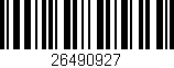 Código de barras (EAN, GTIN, SKU, ISBN): '26490927'