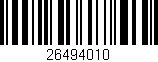 Código de barras (EAN, GTIN, SKU, ISBN): '26494010'