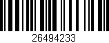 Código de barras (EAN, GTIN, SKU, ISBN): '26494233'