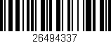 Código de barras (EAN, GTIN, SKU, ISBN): '26494337'