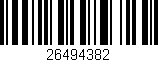 Código de barras (EAN, GTIN, SKU, ISBN): '26494382'