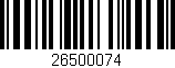 Código de barras (EAN, GTIN, SKU, ISBN): '26500074'