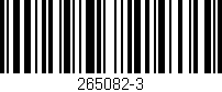 Código de barras (EAN, GTIN, SKU, ISBN): '265082-3'