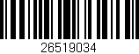 Código de barras (EAN, GTIN, SKU, ISBN): '26519034'
